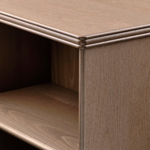 LANESUND Bookcase, grey-brown, 121x37x152 cm