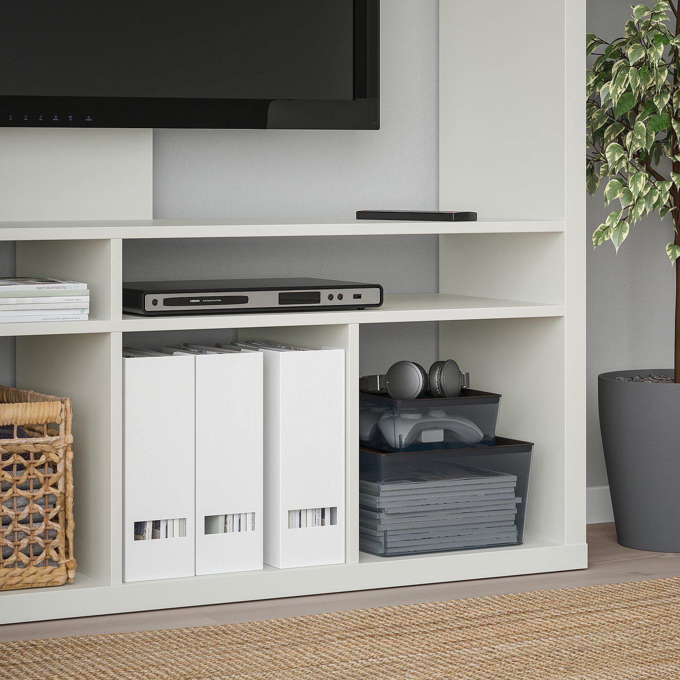 IKEA LAPPLAND テレビ収納ユニット ホワイト LAPPLAND TV storage unit, white, 183x39x147 cm - IKEA