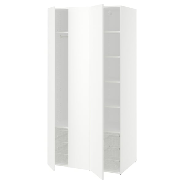 LASTARE Wardrobe combination, white, 100x62x201 cm