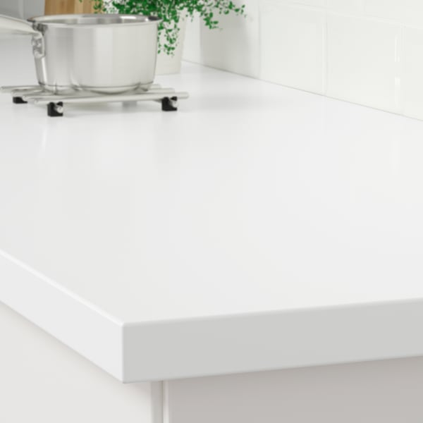 Laxne Custom Made Worktop White Acrylic Ikea