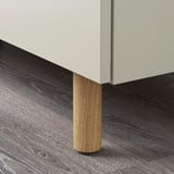 LEDAMOT Cabinet, light grey-beige, 150x42x75 cm