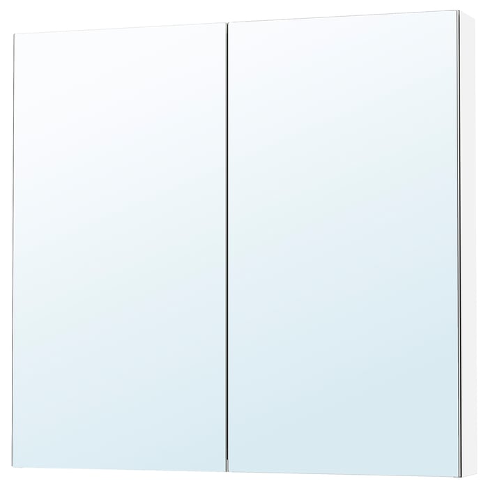 LETTAN mirror with doors, mirror effect/mirror glass, 100x15x95 cm IKEA