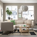 LILLEHEM Modular corner sofa, 4 seat, Vissle beige/metal