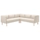 LILLEHEM Modular corner sofa, 4 seat, Vissle beige/wood