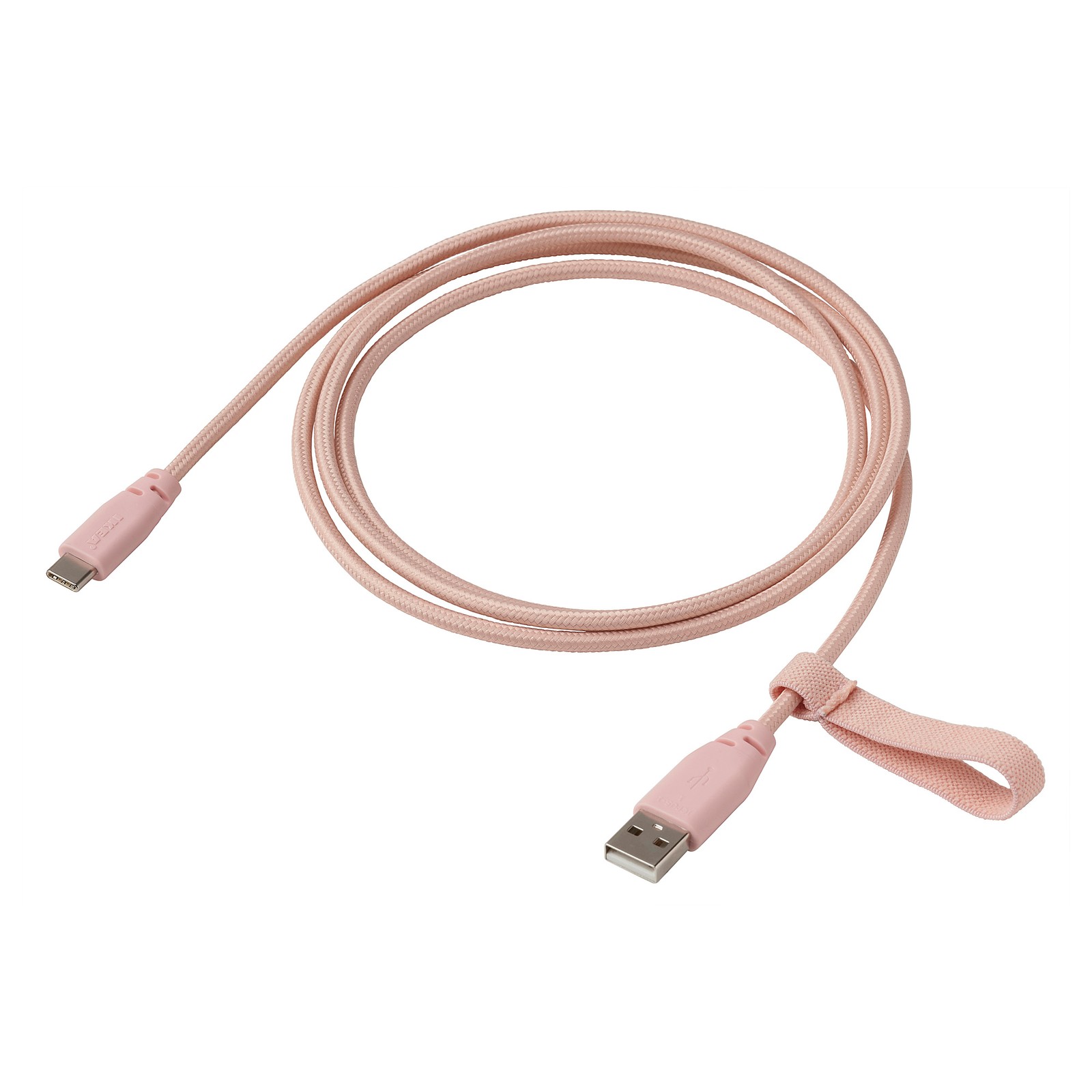 LILLHULT USB type A to USB type C cord textile/light grey IKEA