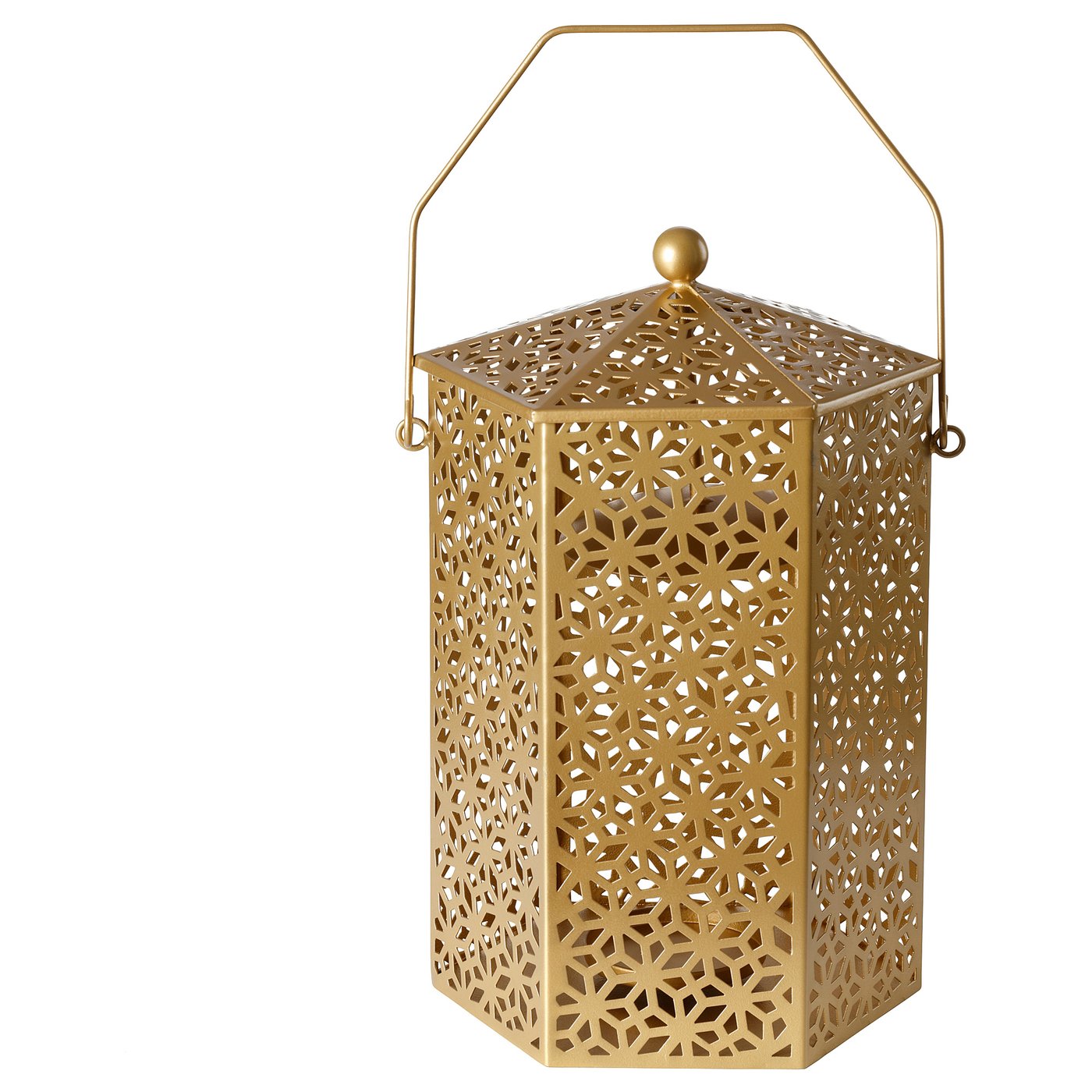 LJUV Lantern for block candle goldcolour IKEA