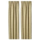 LÖNNSTÄVMAL Block-out curtains, 1 pair, light olive-green/with heading tape, 145x300 cm