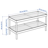 MACKAPÄR Shoe rack, white, 78x32x40 cm