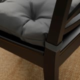 MALINDA Chair cushion, grey, 40/35x38x7 cm