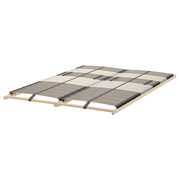 MALM Bed frame, high, blackbrown/Leirsund, 140x200 cm IKEA