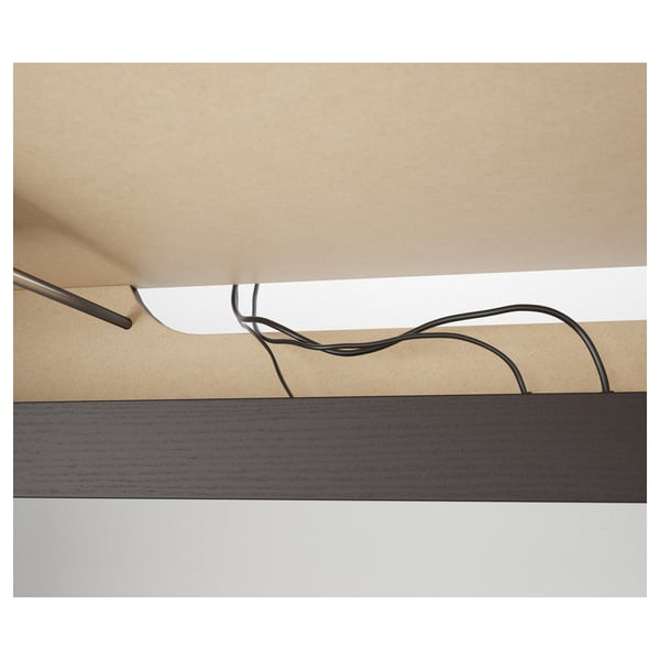 MALM desk with pullout panel, blackbrown, 151x65 cm IKEA