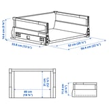 MAXIMERA Drawer, medium, white, 60x37 cm