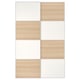 MEHAMN Pair of sliding doors, double sided/white stained oak effect white, 150x236 cm