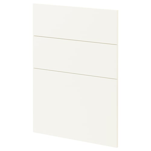 White METOD kitchen cabinet panel, square with horizontal lines.