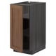 METOD Base cabinet with shelves, black Enköping/brown walnut effect, 40x60 cm