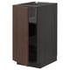 METOD Base cabinet with shelves, black/Sinarp brown, 40x60 cm