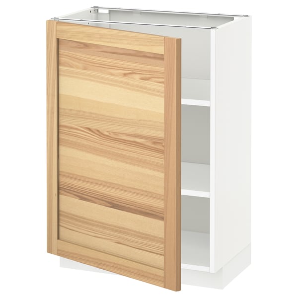 Metod خزانة قاعدة مع أرفف أبيض Torhamn رماد Ikea