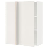 METOD Corner wall cabinet with shelves, white/Veddinge white, 88x37x100 cm