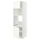 White METOD kitchen unit with open door, adjustable shelf.