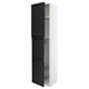 METOD High cabinet with cleaning interior, white/Lerhyttan black stained, 60x60x240 cm