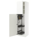 METOD High cabinet with cleaning interior, white/Ringhult white, 60x60x220 cm