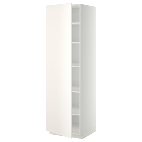 METOD High cabinet with shelves, white/Veddinge white, 60x60x200 cm