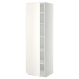 METOD High cabinet with shelves, white/Veddinge white, 60x60x200 cm