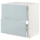 METOD / MAXIMERA Base cab f hob/int extractor w drw, white/Kallarp light grey-blue, 80x60 cm
