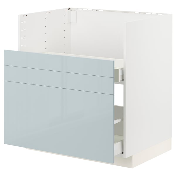 METOD / MAXIMERA Base cab f TALLSJÖN sink, white/Kallarp light grey-blue, 80x60 cm