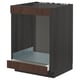 METOD / MAXIMERA Base cab for hob+oven w drawer, black/Sinarp brown, 60x60 cm