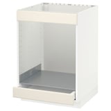 METOD / MAXIMERA Base cab for hob+oven w drawer, white/Bodbyn off-white, 60x60 cm