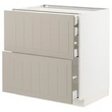 METOD / MAXIMERA Base cb 2 frnts/2 low/1 md/1 hi drw, white/Stensund beige, 80x60 cm