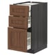 METOD / MAXIMERA Base cb 3 frnts/2 low/1 md/1 hi drw, black Enköping/brown walnut effect, 40x60 cm