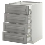 METOD / MAXIMERA Base cb 4 frnts/2 low/3 md drwrs, white/Bodbyn grey, 60x60 cm