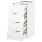 METOD / MAXIMERA Base cb 4 frnts/2 low/3 md drwrs, white/Voxtorp matt white, 40x60 cm