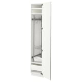 METOD / MAXIMERA High cabinet with cleaning interior, white/Vallstena white, 40x60x200 cm