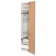 METOD / MAXIMERA High cabinet with cleaning interior, white/Vedhamn oak, 40x60x200 cm