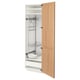 METOD / MAXIMERA High cabinet with cleaning interior, white/Vedhamn oak, 60x60x200 cm