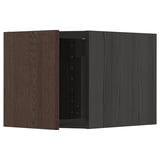 METOD Top cabinet, black/Sinarp brown, 40x40 cm