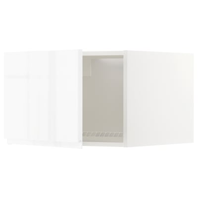 Modern white kitchen unit, glossy finish; part of IKEAs METOD system.
