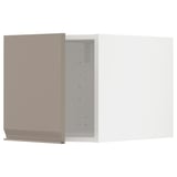 METOD Top cabinet, white/Upplöv matt dark beige, 40x40 cm