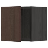 METOD Wall cabinet, black/Sinarp brown, 40x40 cm