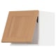 METOD Wall cabinet horizontal w push-open, white/Vedhamn oak, 40x40 cm