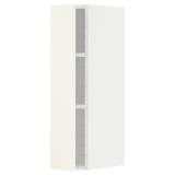 METOD Wall cabinet with shelves, white/Vallstena white, 20x80 cm