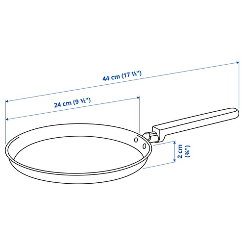 Illustration with measurements for the product: MIDDAGSMAT.