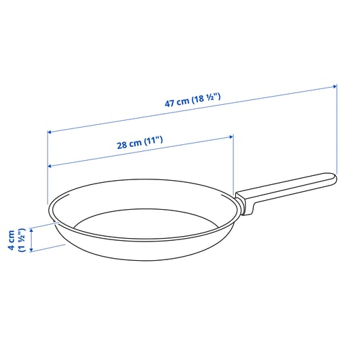 Illustration with measurements for the product: MIDDAGSMAT.