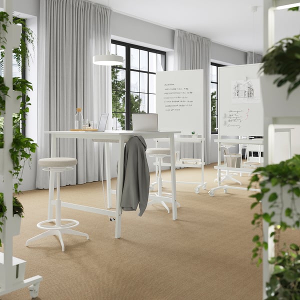 MITTZON Conference table, white, 120x108x105 cm
