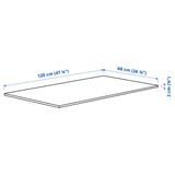 MITTZON Table top, birch veneer, 120x68 cm