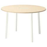 MITTZON Table top, round/birch veneer, 120 cm