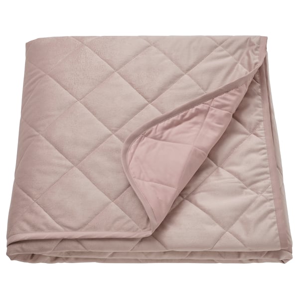 MJUKPLISTER Bedspread, light pink, 160x250 cm